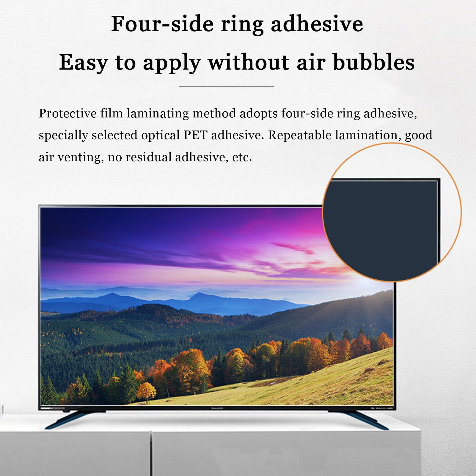 55-Zoll TV-Displayschutz – Extrem Stoßfest Transparent Und Entspiegelt – Matte Anti-Reflex-Folie – Geeignet zur Filterung Von Blaulicht,55” 1211 * 682mm