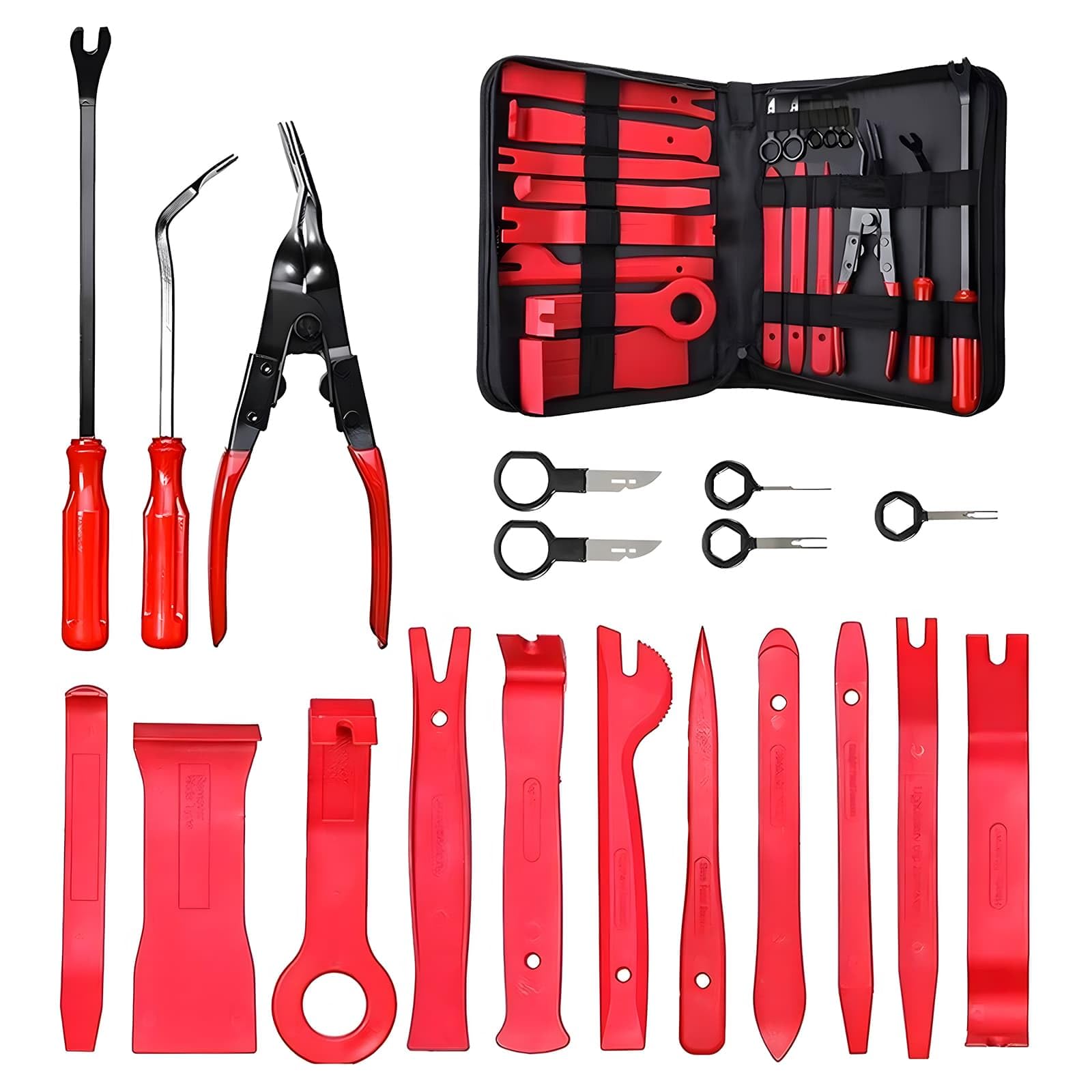 Car Trim Removal Tool Kit, 19 PCS Auto Clip Pliers Fastener Remover Set