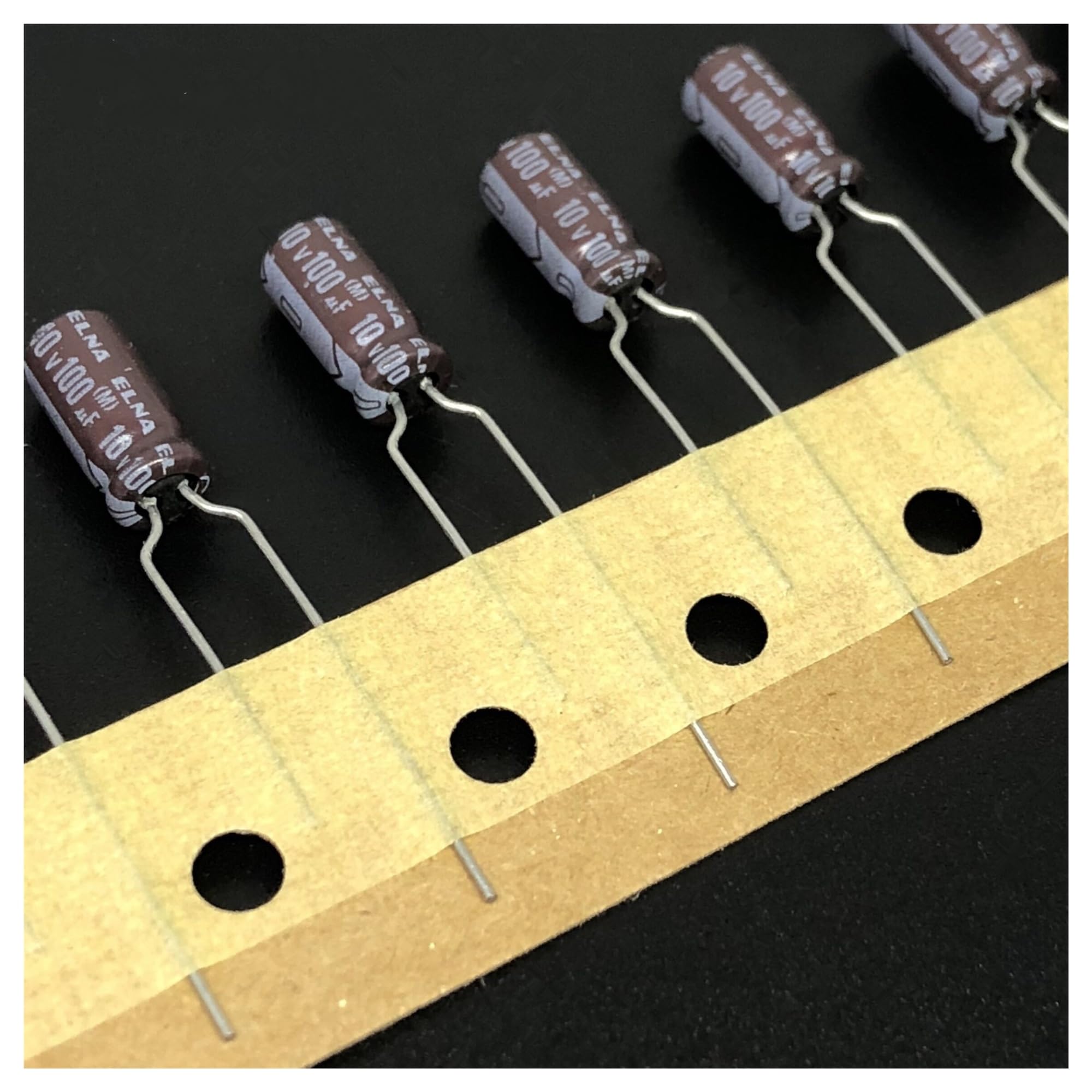 Condensateur électrolytique 100uF 10V RA2 pour circuits électroniques (Lot de 20 pièces)