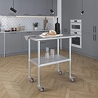 Vista 381 de Mesa de trabajo de acero inoxidable, mesa de metal