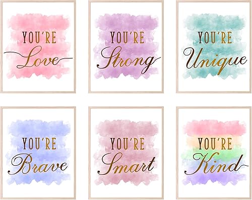 HOMANGA Pósteres de decoración de habitación de niñas, arte de pared para habitaciones de niños, decoración de pared para habitación de niñas,