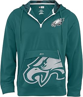 NFL Men's 1/4 Zip Big Pocket Team Logo Hoodie