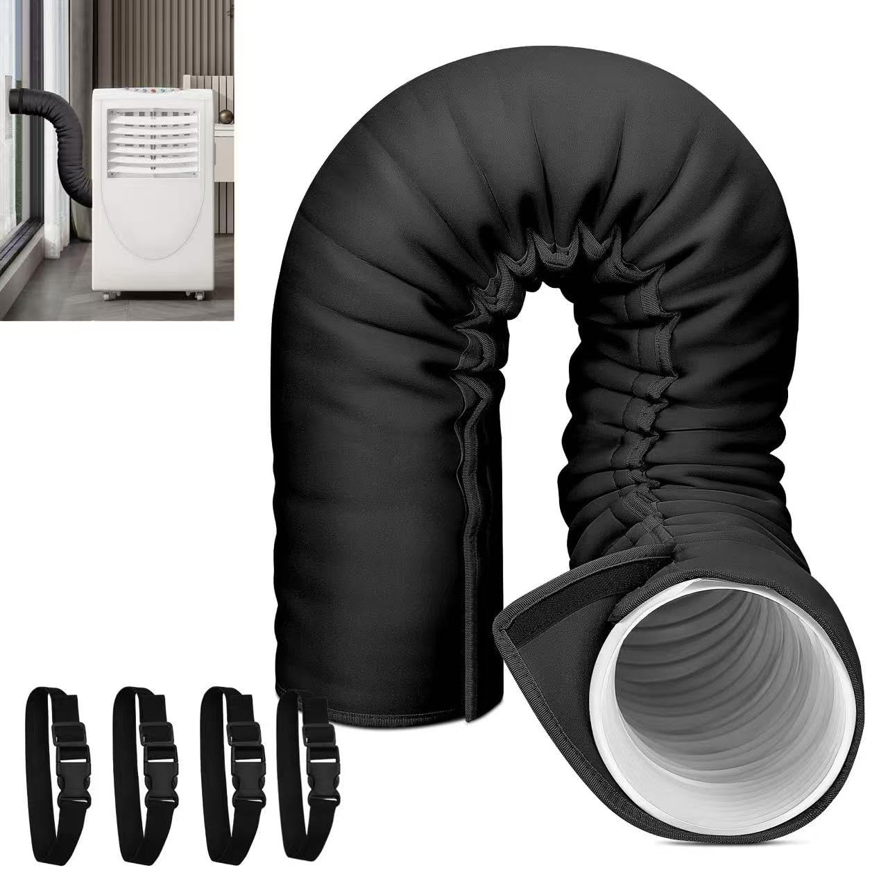 Nailaby AC Exhaust Hose Insulation Cover 150cm for 5" & 5.9"