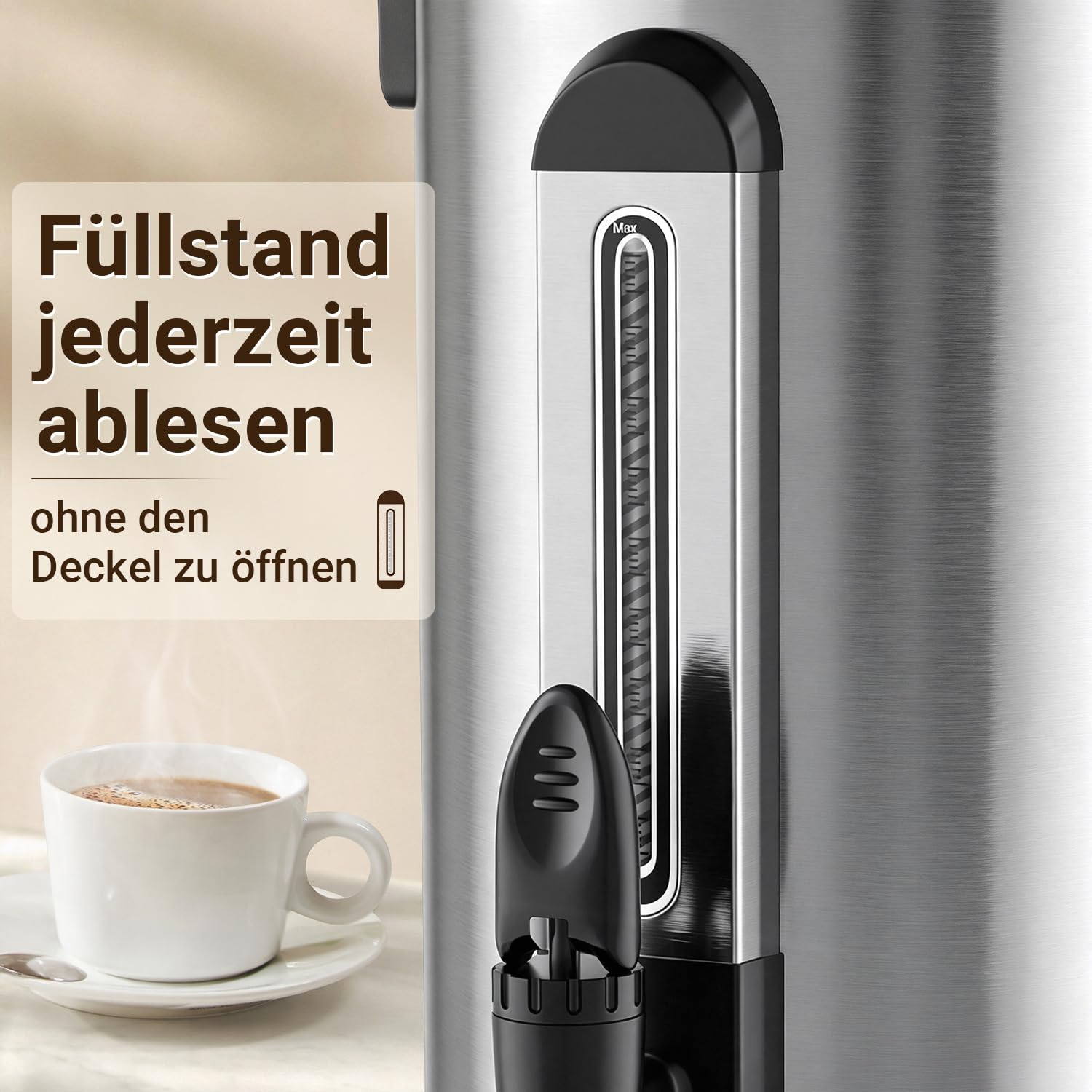 Hervidor de vino caliente, 10 L, 1500 W, dispensador de bebidas