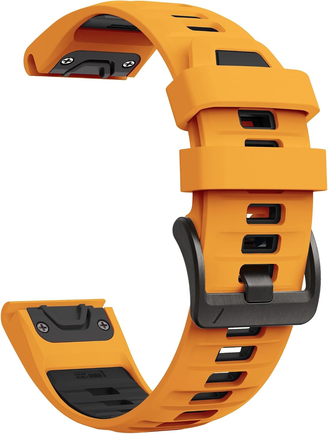 Abanen 22mm 26mm Dual Color Sport Silicone Watch Band for Garmin Fenix 8/ Instinct 3 / epix Pro, Soft Wrist strap with Matte Buckle for Fenix 7/6/5, Enduro, Quatix