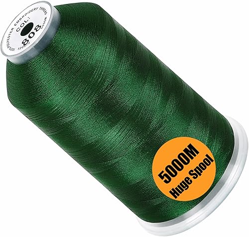 Miniatura 68 de New brothread - Bobina única de 5000 m de hilo de poliéster para máquina de bordar 40WT para máquinas comerciales y domésticas - Marigold