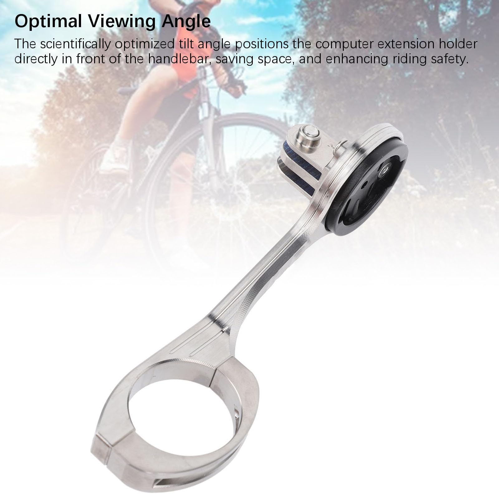 plplaaoo Supporto per computer da bici Supporto per staffa di estensione per computer da bici leggero ad alta resistenza in lega di titanio per appassionati di ciclismo e mountain biker