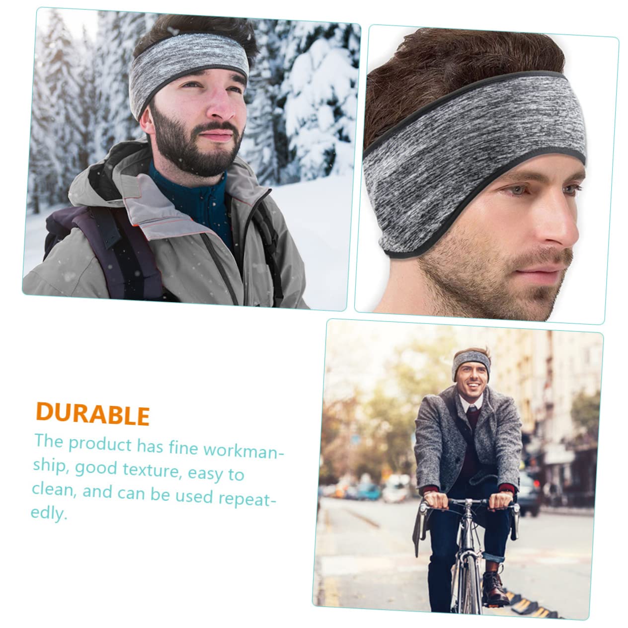BESPORTBLE 15pezzi Fascia Invernale Protettiva Per Orecchie Copricapo Termico Pile Fascia Elastico Per Ciclismo e Attività All Aperto Comfort e Calore Per Uomo e Donna