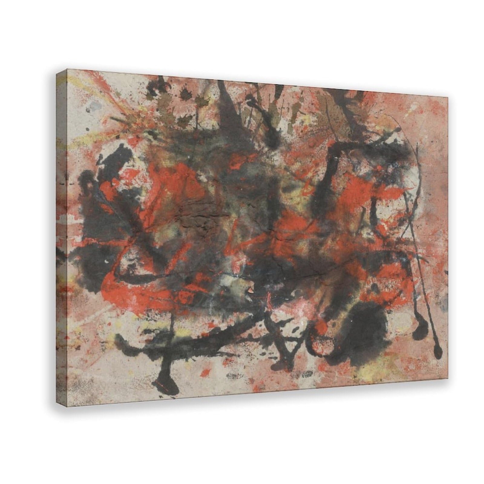 WCYB Untitled, 1952-56 by Jackson Pollock Posters Prints Canvas Deco Paintings Wall Art Frame 16" L X 24" W