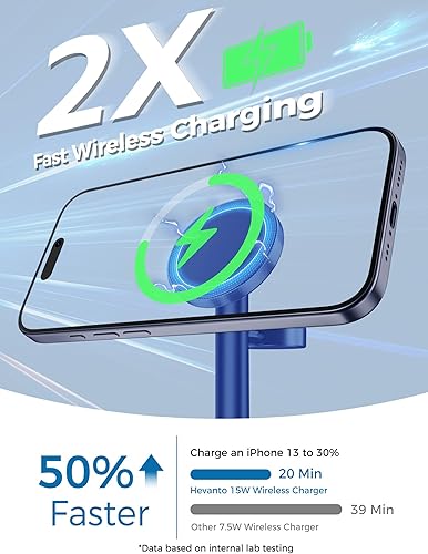 Miniatura 2 de Estación de carga inalámbrica 3 en 1 2026 para cargador Apple MagSafe, soporte de cargador magnético rápido de 15 W para iPhone 17, 16, 15, 14, 13