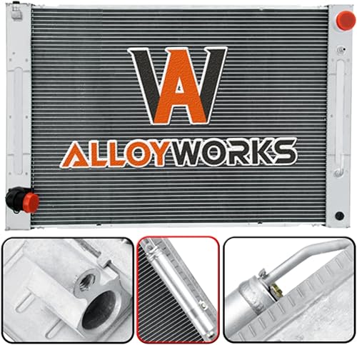 Miniatura 2 de ALLOYWORKS - Radiador compatible con Infiniti G37 G25 G35 Q60 2010-2020 Nissan 370Z 2.5L 3.5L 3.7L Crossflow Radiadores de aluminio, incluye