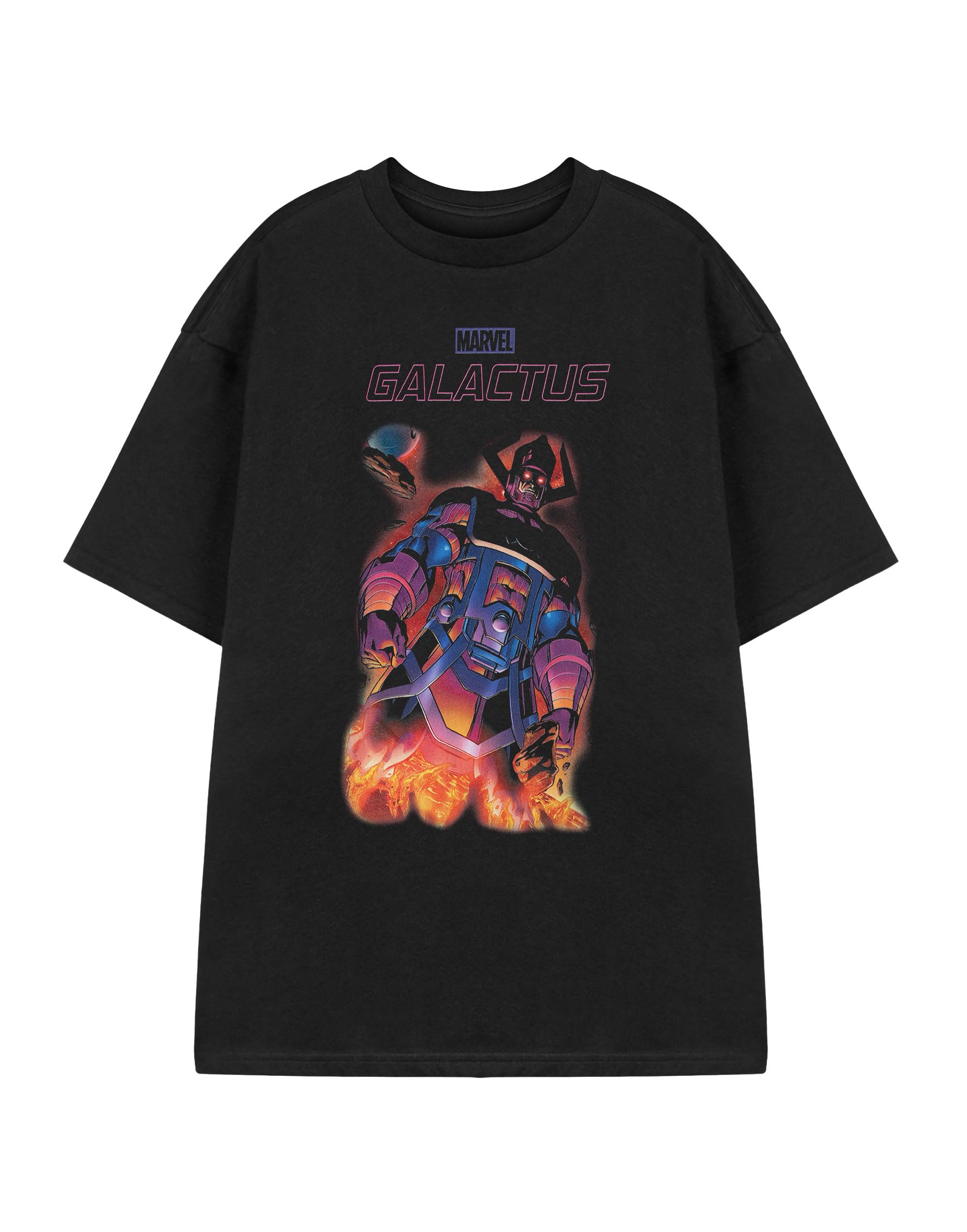 Vanilla Underground Men's Black Marvel Galactus Short Sleeved T-Shirt - Large