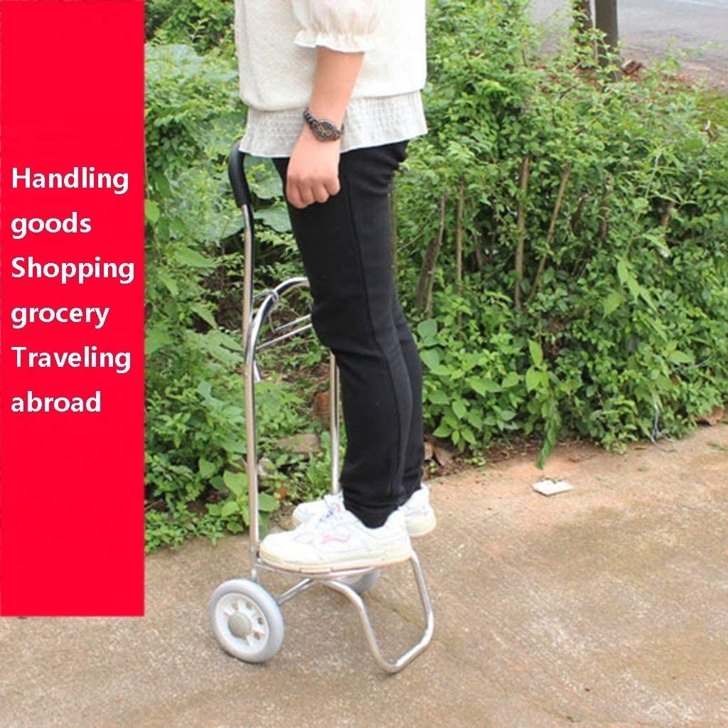 Carrelli elevatori Carrello a Strisce in Alluminio Carrello Piccolo Carrello Portatile Pieghevole Carrello per Uso Domestico Borsa in Tessuto Leggero Auto per Bagagli Anziani Auto conveniente
