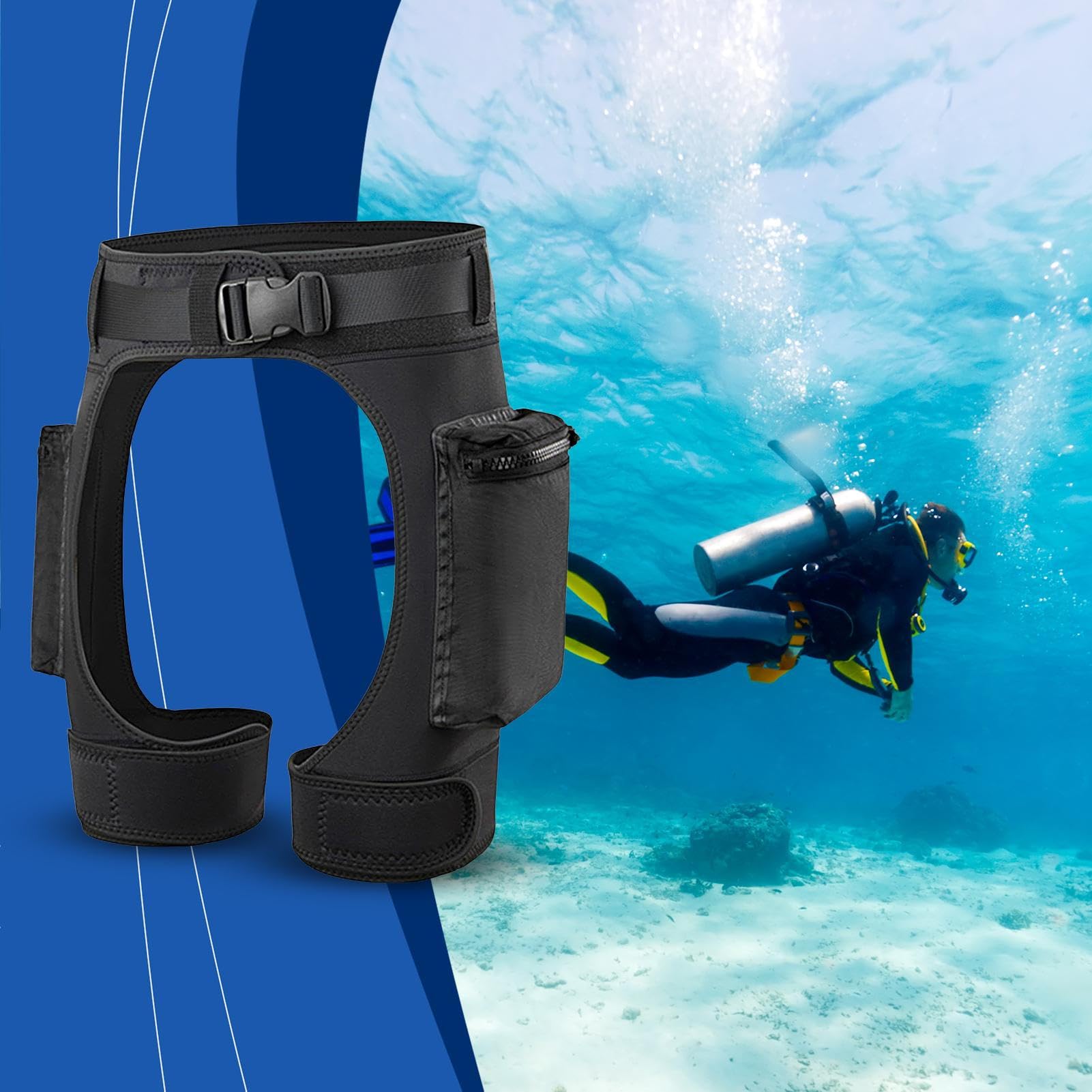 Short cargo en néoprène pour hommes - Pantalon de plongée à taille réglable avec poches de rangement, séchage rapide Botte de natation thermique Embarquement Bateau Ski, Heavy Duty Tech Couverture