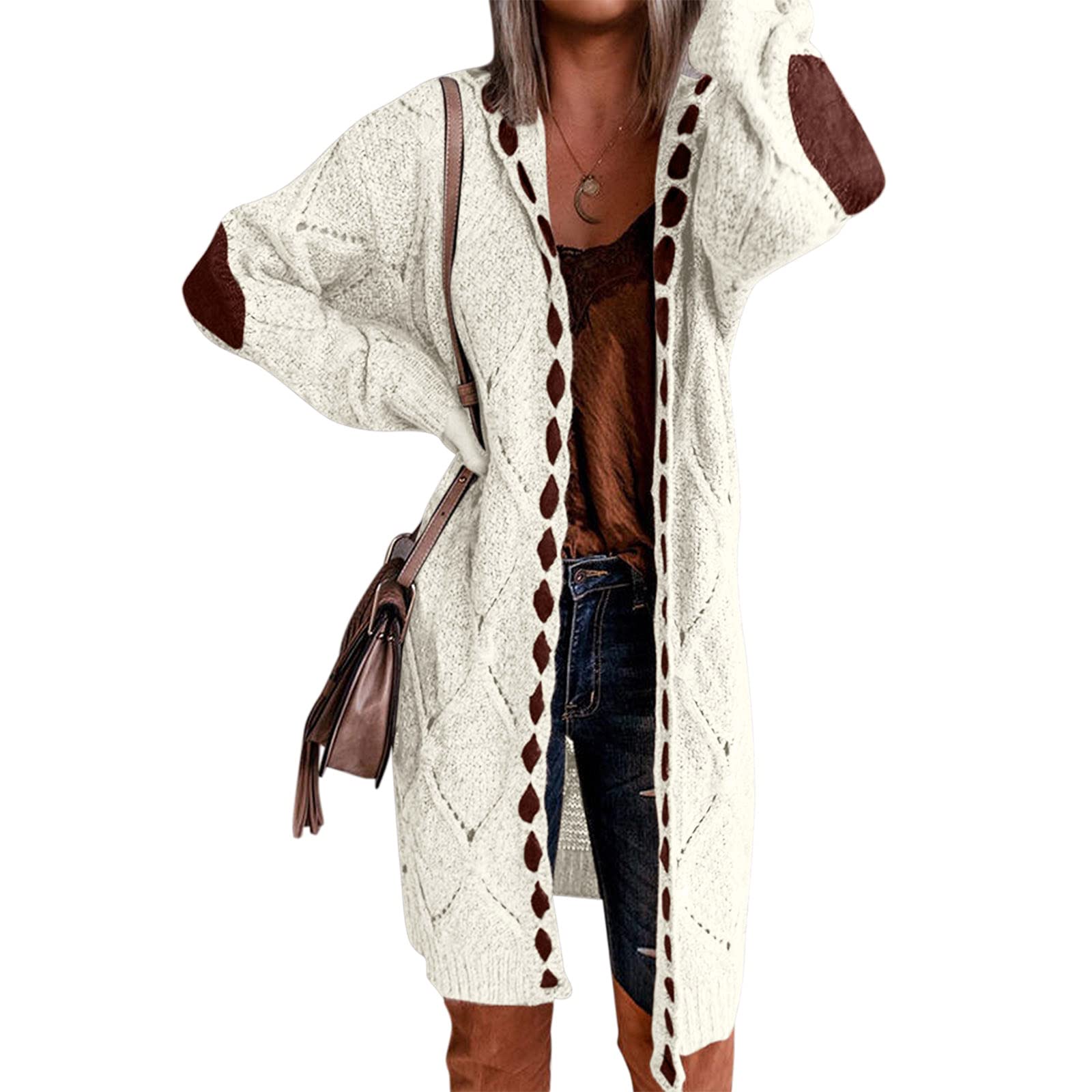 Strickjacke Damen Sommer, Cardigan Damen Lang, Strickjacken Für Damen Langarm Sommerjacke Leicht Dünne Jacke Frühling, Basic Regular Fit Vorne Offen Sommerstrickjacke Damen Leicht Longstrickjacke