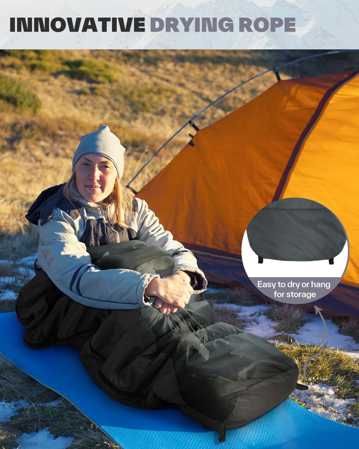 Mummy Sleeping Bag, Sportneer Compact Sleeping Bags for Adults Warm Weather Sleeping Bag Ultralight Sleeping Bag for Adult Teen Kids Backpacking Camping Hiking Outdoor Travel