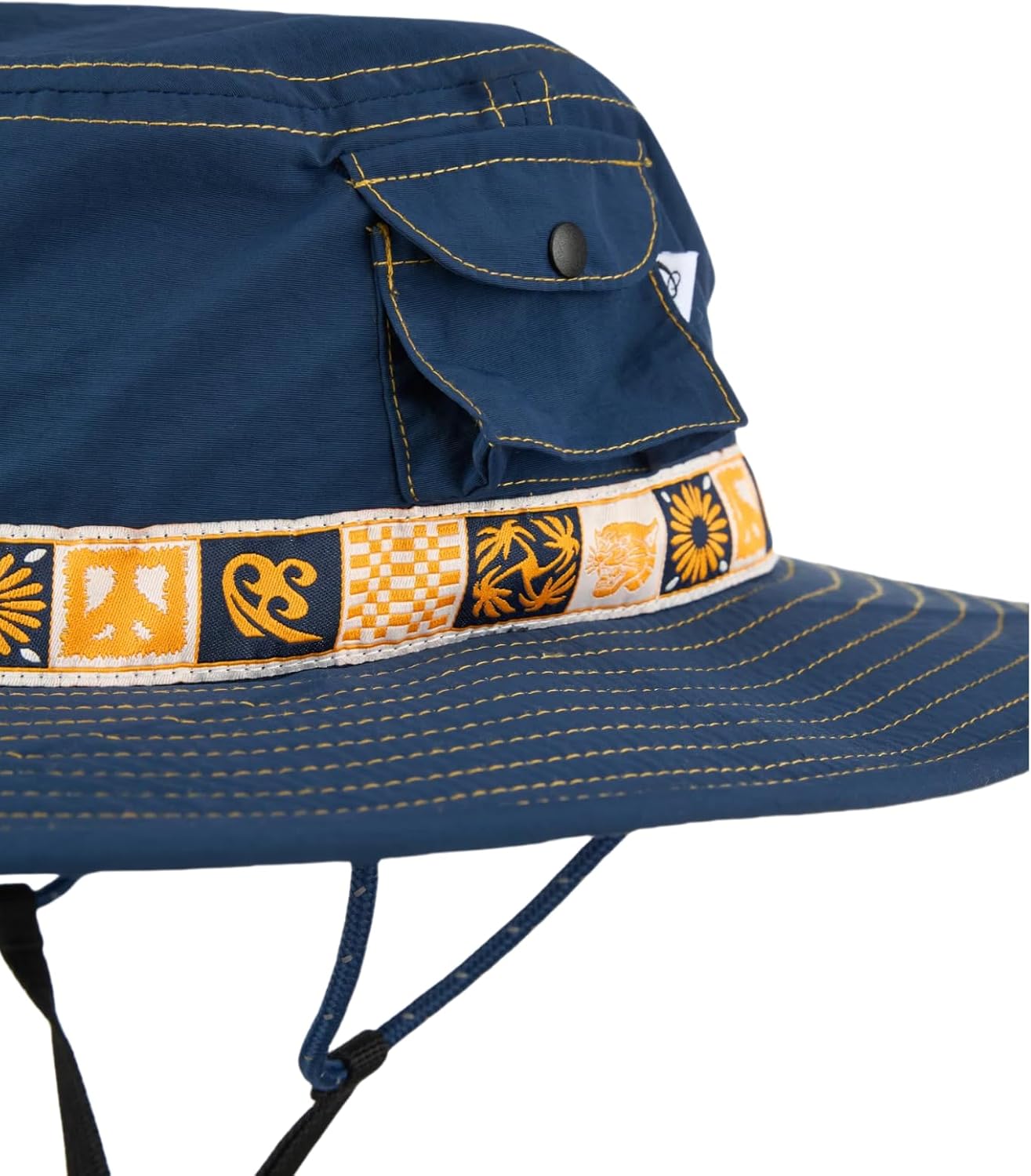 Color-Blocked Fisherman Style Sun Hat for Outdoor Camping, Surfing & Vacations - Wide Brim, UV Protective, Anti-Slip - Image 2