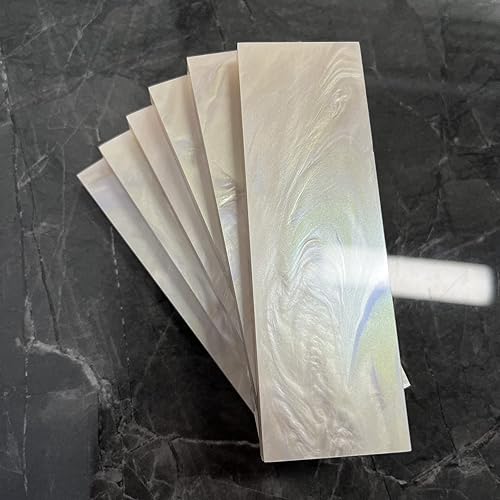 Miniatura 3 de YEEYOUNG Mejora las asas de tu cuchillo y empuñaduras de pistola con placa de concha acrílica de perla, losa de resina de alto brillo para