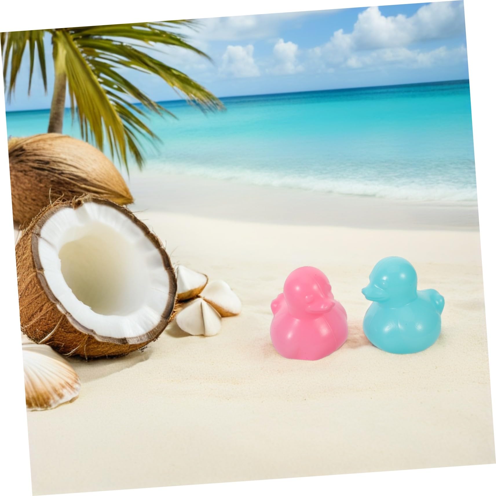 VANZACK 64 Palline per Piscina Galleggianti Tema Paperella Giocattoli da Bagno per Palline in Plastica Colorate per Giochi Acquatici Indoor e Attività Genitore-figlio