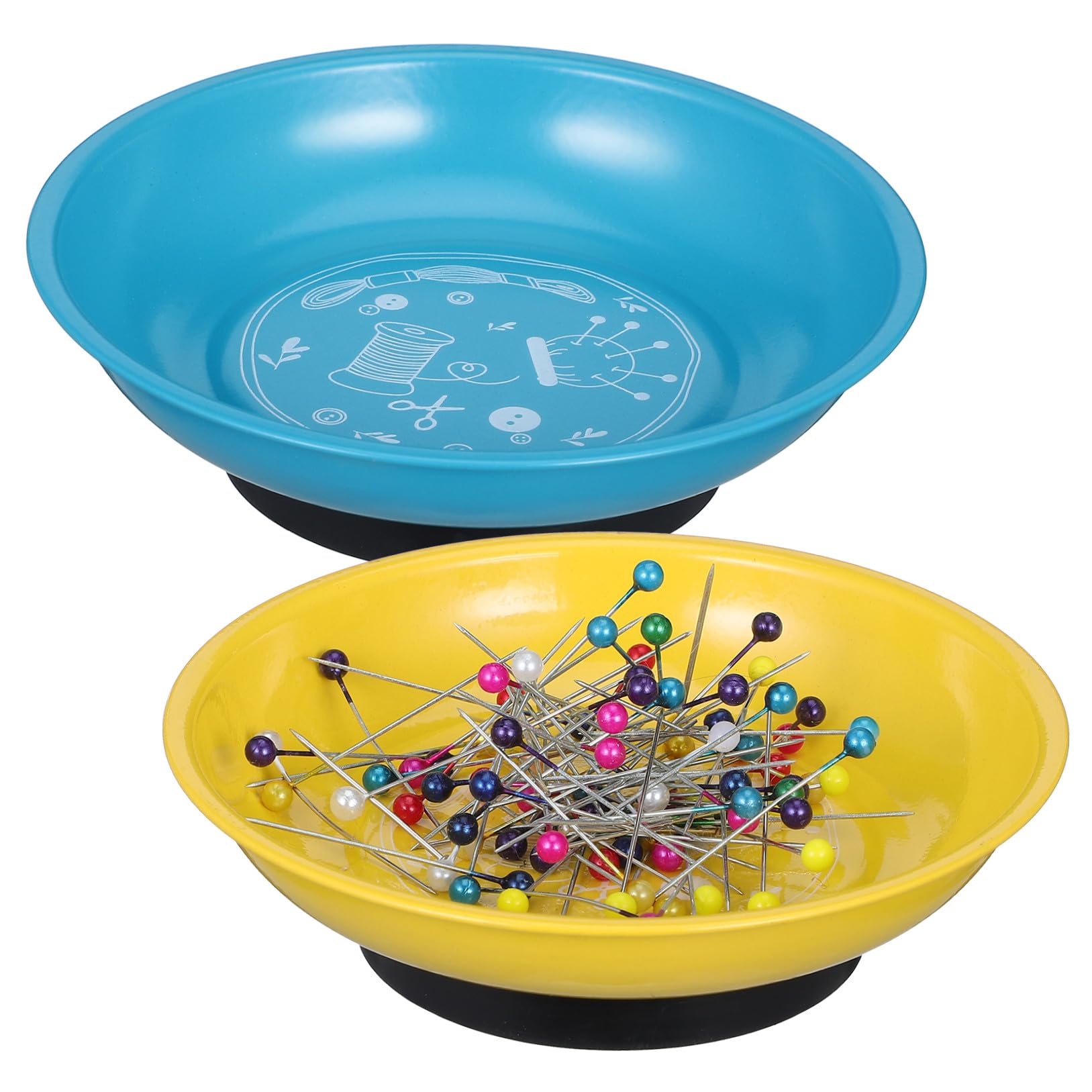 Sewroro 2 Piezas Alfiletero De Costura Contenedor Magnético Para Agujas Soporte Magnético Para Agujas De Bordar Accesorios De Costura Para Uso Casa Alfiletero Metálico Portátil