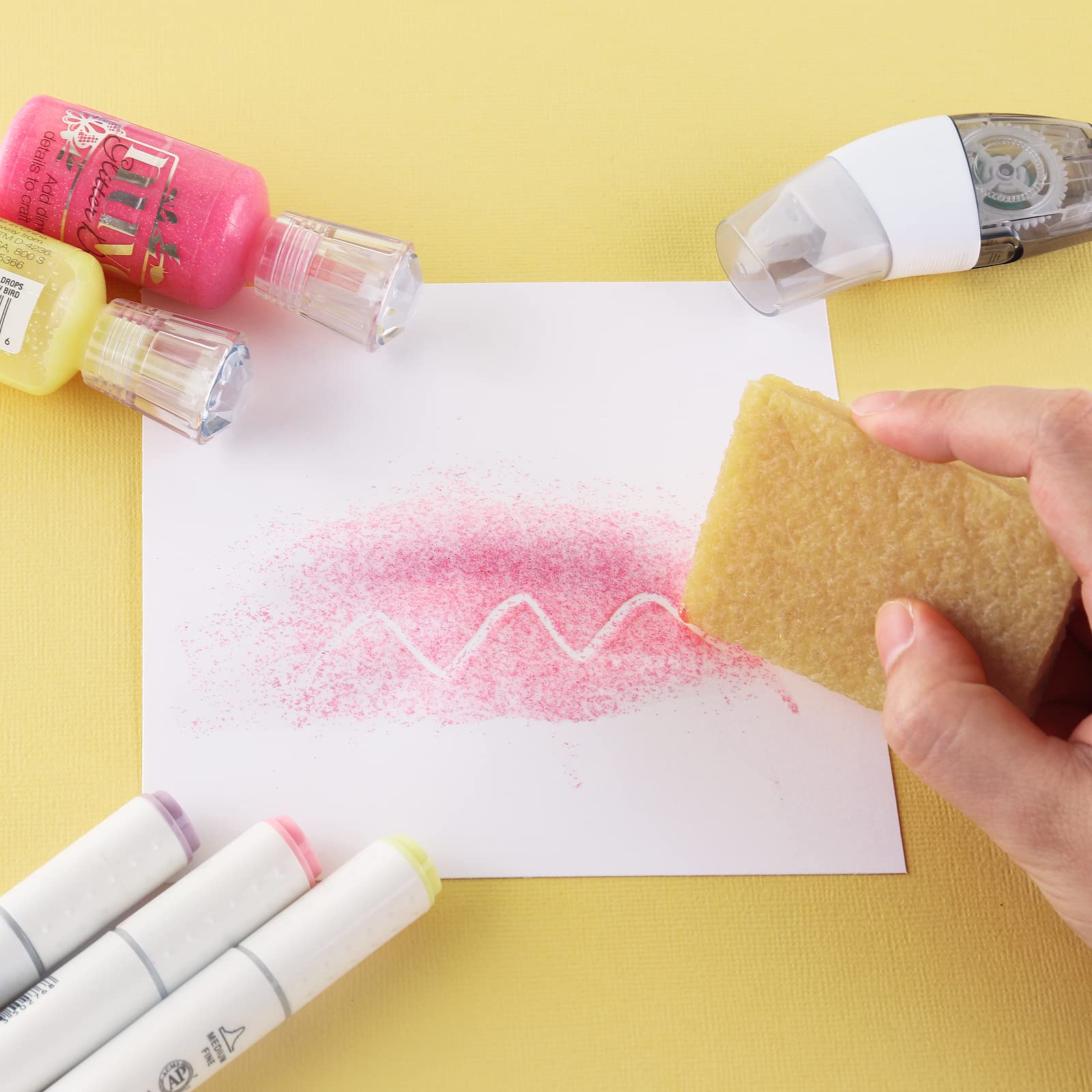 Borrador de Goma de 2 x 2.75 Pulgadas, Para Cemento, Limpieza de Proyectos de Arte de Bricolaje, Eliminación de Adhesivo y Residuos de Papel, Plástico y Más