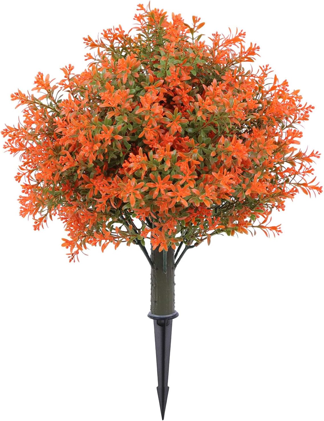 Artificial Topiary Ball Trees, 19.69 Inch Boxwood Topiary Ball Trees with Ground Spikes Artificial Plant Faux Shrubs Bushes Plants Fake Evergreen Plant for Porch, Garden Decor 2pcs