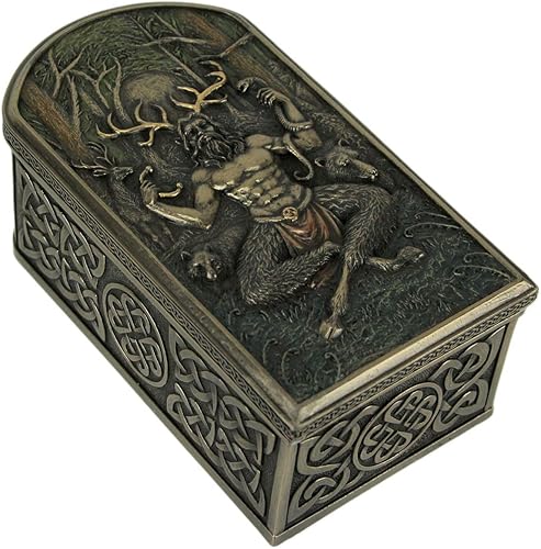 Miniatura 1 de Veronese Design Cernunnos - Caja de baratijas con cuernos celtas con dios de los animales y el inframundo