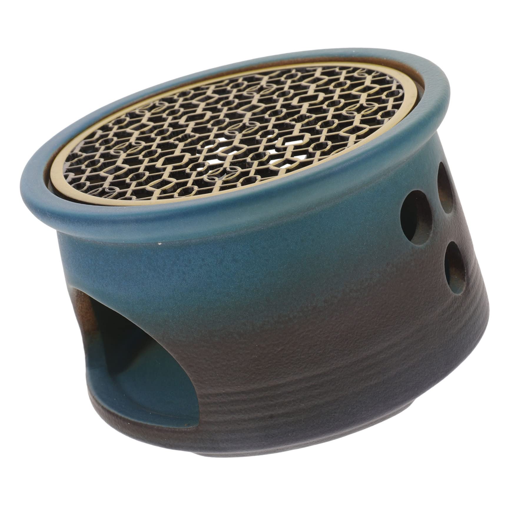 COLLBATH Ceramic Tealight Candle Warmer Multifunctional Oil Warmer for Scented Wax Melts Stylish Teapot Heater for Home Decor Office and Tea House Use