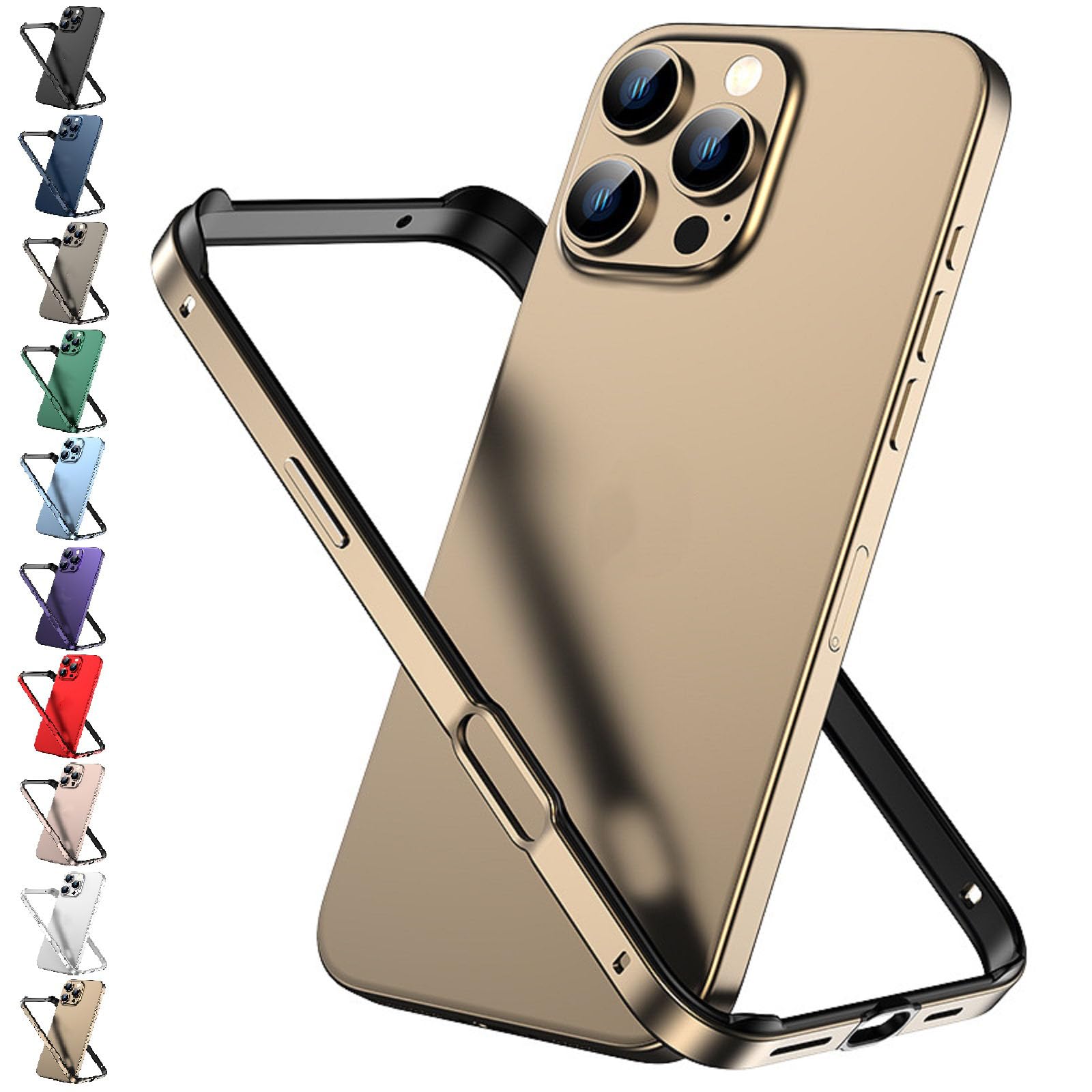 Pro Soyeacrg Custodia In Metallo Trasparente Per IPhone 15 PRO Max 15 Pro 15 Plus 15 Custodia Con Telaio In Alluminio 192083 - Foto 8