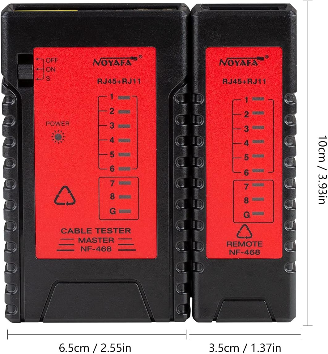 Black Friday - 60% OFF KOLSOL Network Cable Tester 60V RJ45 RJ11 RJ12 Cat5 Cat6 UTP Phone LAN Wire Automatic Test Tool