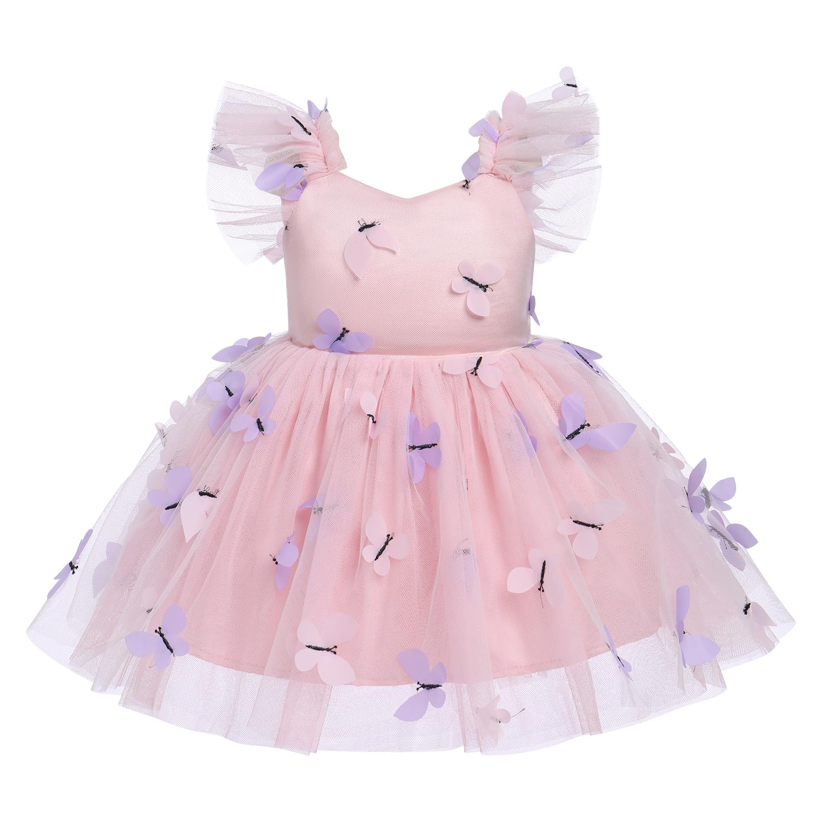 Baby Girls Tutu Dress Summer Sleeveless Backless Princess Birthday Party Dresses Sequin Ruffle Tulle Bowknot Sundress