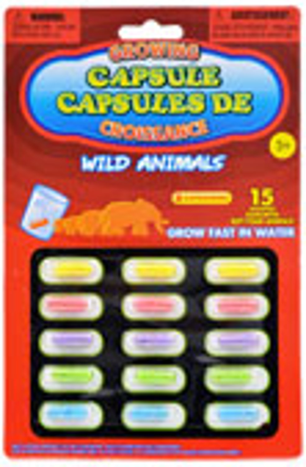 Choose From 6 Different Styles - 1 Pack of 15 Capsules (Wild Animals)