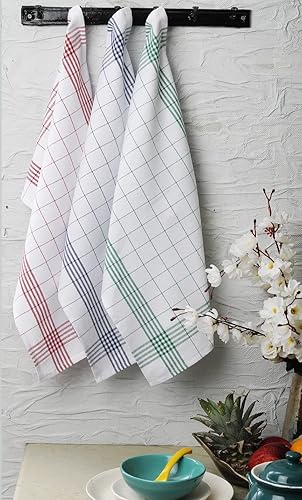 Miniatura 3 de DG Collections Juego de 12 toallas de cocina de 100 % algodón natural, multiusos, muy suaves, altamente absorbentes, sin pelusas, estilo vintage