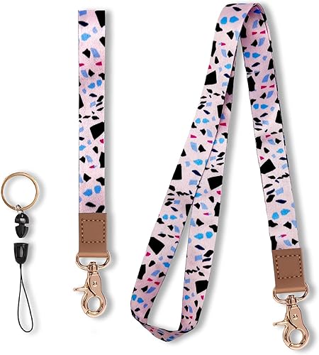 Miniatura 1 de Correa de muñeca para llaves, cordón para el cuello para credencial de identificación, llavero de pulsera con llavero para profesores, mujeres,