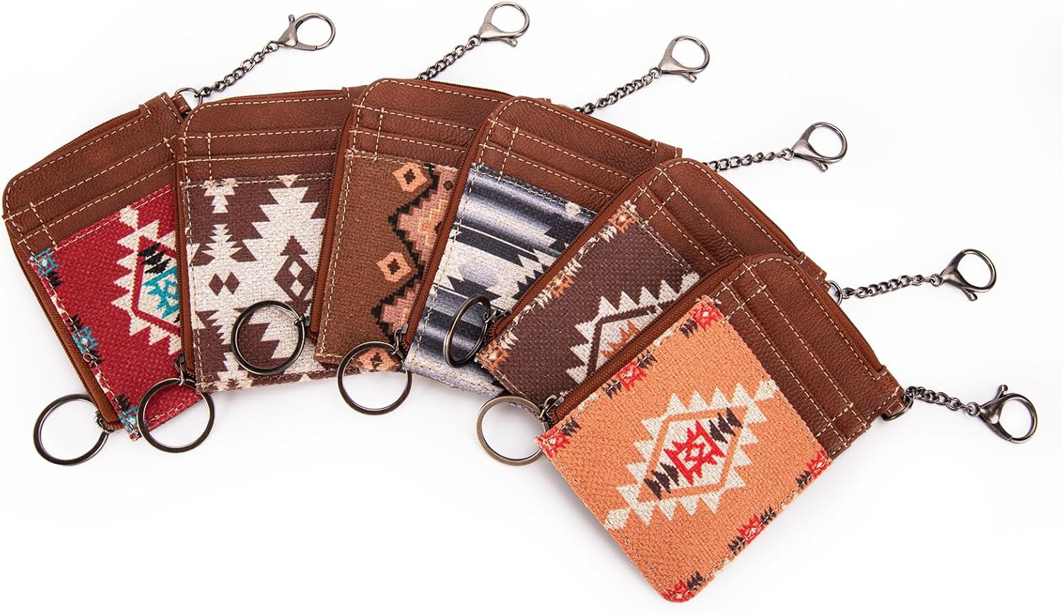 Montana West Wrangler Card Wallet for Women Boho Aztec Credit Card Holder with Zipper Pocket | Boho, Aztec, with Zipper Pocket, Boho, Aztec, with Zipper Pocket - Image 6