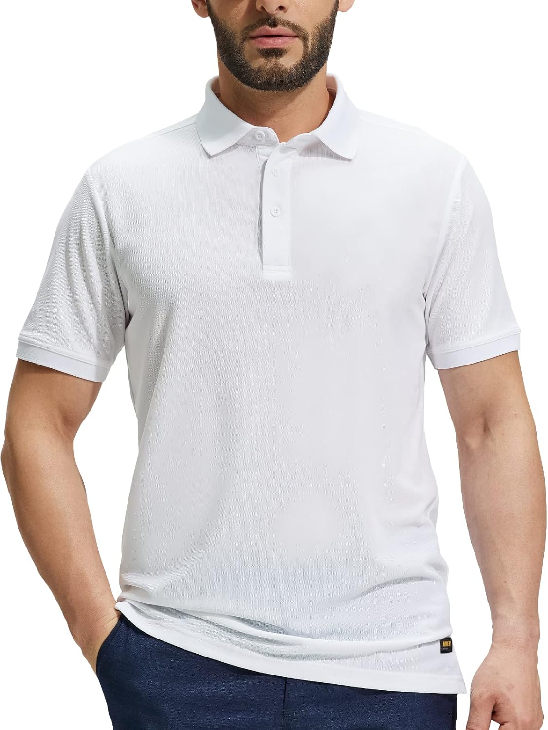 MIER Polo Shirts for Men Short Sleeve Quick Dry Polyester Collared Shirts Casual Golf Shirts, Moisture-Wicking - Image 7