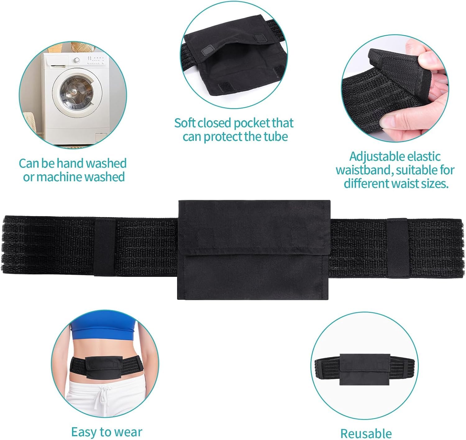 ENLUNTRA Cinturón De Conducto De Diálisis Peritoneal(L)