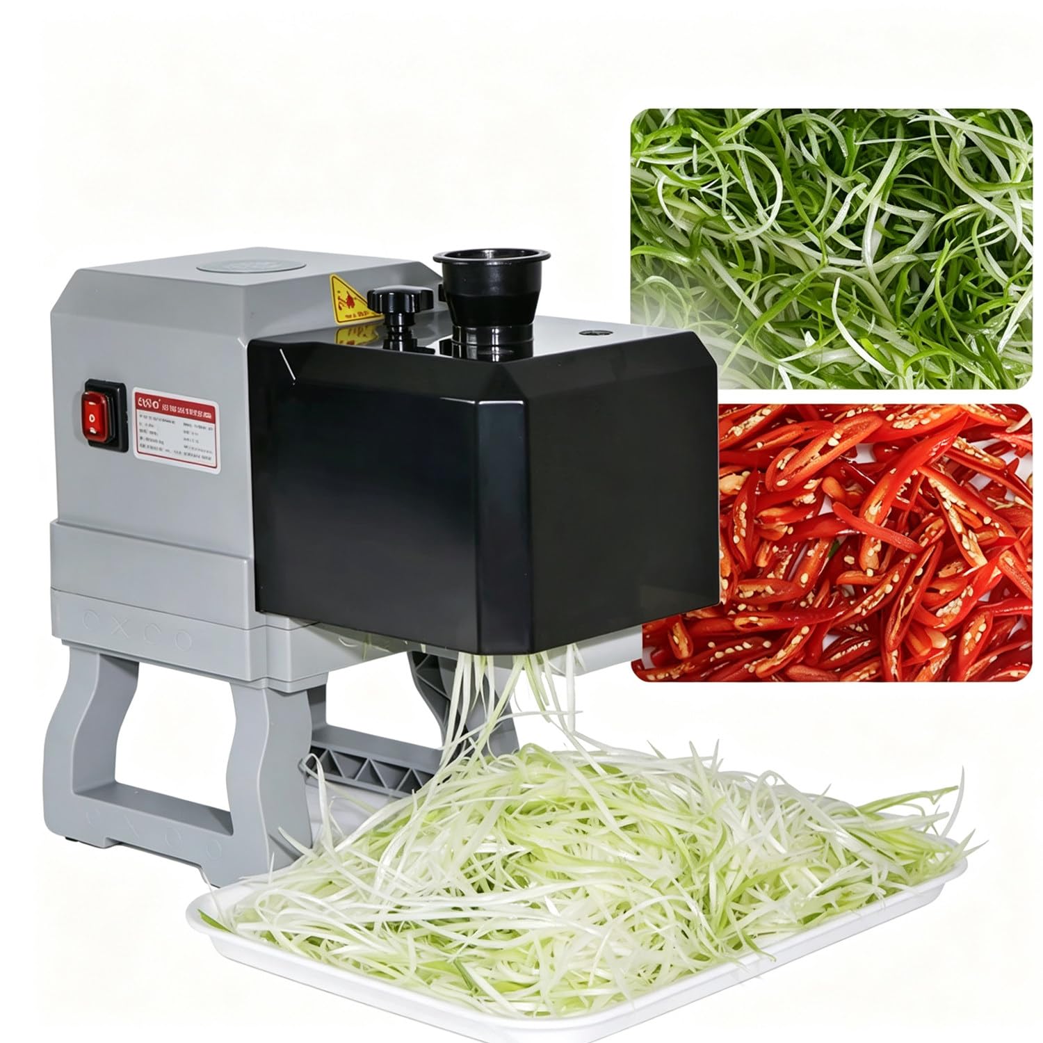 Trituradora eléctrica Comercial de cebollas Verdes, cortadora de cebolletas con Cuchillas de Acero Inoxidable, para Pato asado, preparación de ensaladas (2.3mm)