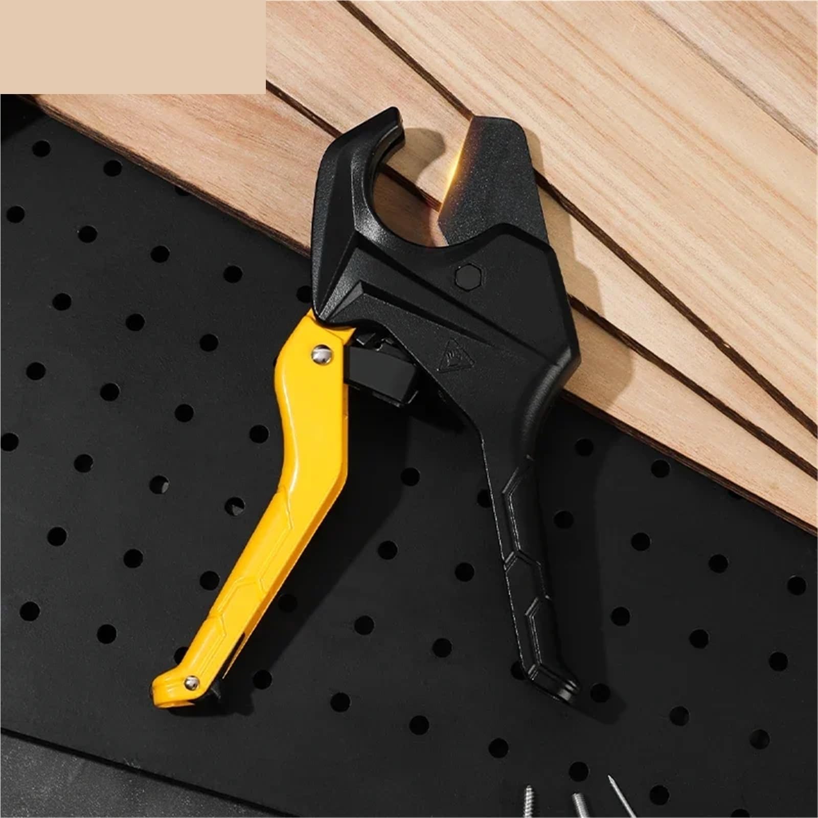 Cortador de tubos PVC con trinquete, cortador mangueras PEX cuchillas afiladas, for PPR, PE, PP y caucho Para Cortar(63.0mm)