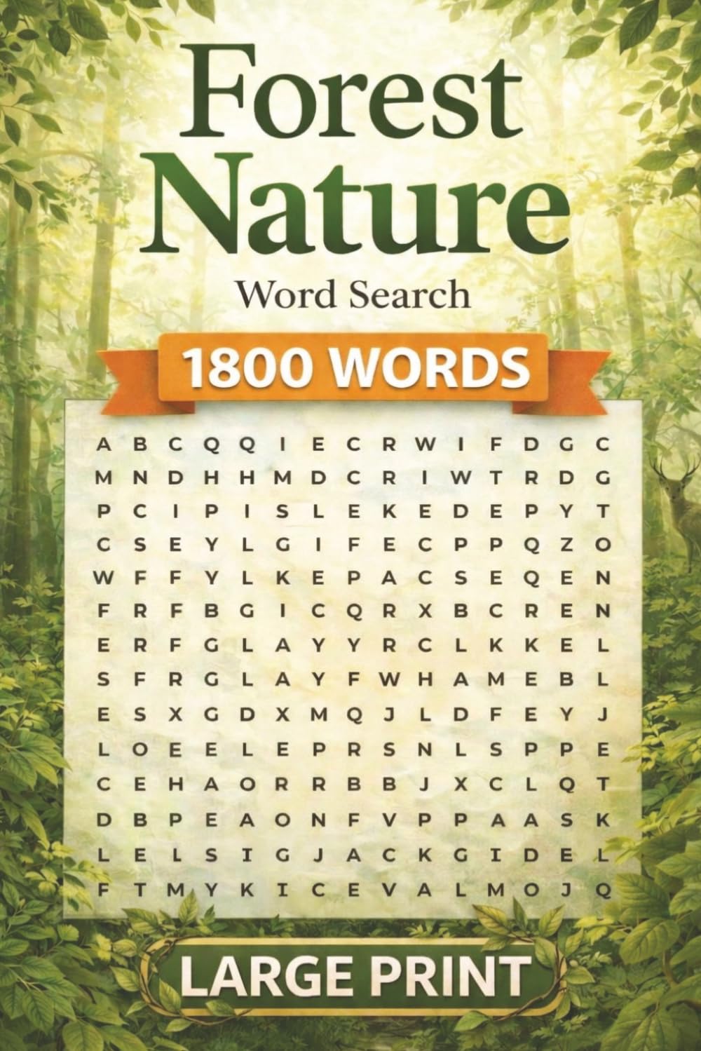 Forest Nature Large Print Word Search Puzzle: Forest Themed Word Find Puzzles for Seniors & Adults, Mind Peace Activity for Anxiety Comfort & Mental Refreshment (Calming Mind Press)