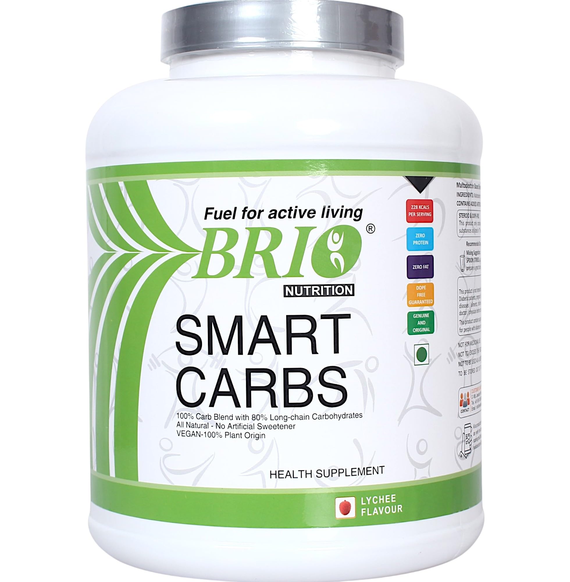 BRIO NUTRITION Smart Carbs 100% Carb Blend With 80% Long -Chain Carbohydrates - 3kg Pack [Lychee Flavour] (B0BHZRPDKD) Amazon Price History, Amazon Price Tracker