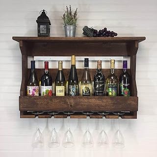 Indigo interiors Jorden Wooden Wall Hanging Design Bar | Bar Cabinets for Home | Mini Bar for Home | Solid Wood Make Wine ... Price In India