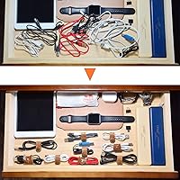 Vista 3 de CAILLU Cord Organizer 10 Pack,Cord Holder,Cable Clips Leather,Cable Organizer USB Holder,Cord Keeper,Phone Wire Organizers Ties Mens Stocking