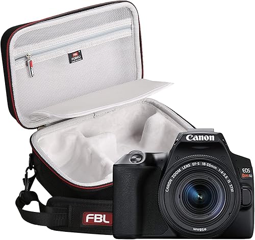 Miniatura 6 de FBLFOBELI Estuche rígido de transporte de viaje para cámara réflex digital Canon EOS Rebel T7  T8i  T5  R50  R100 con lente de 0.709-2.165 in, bolsa