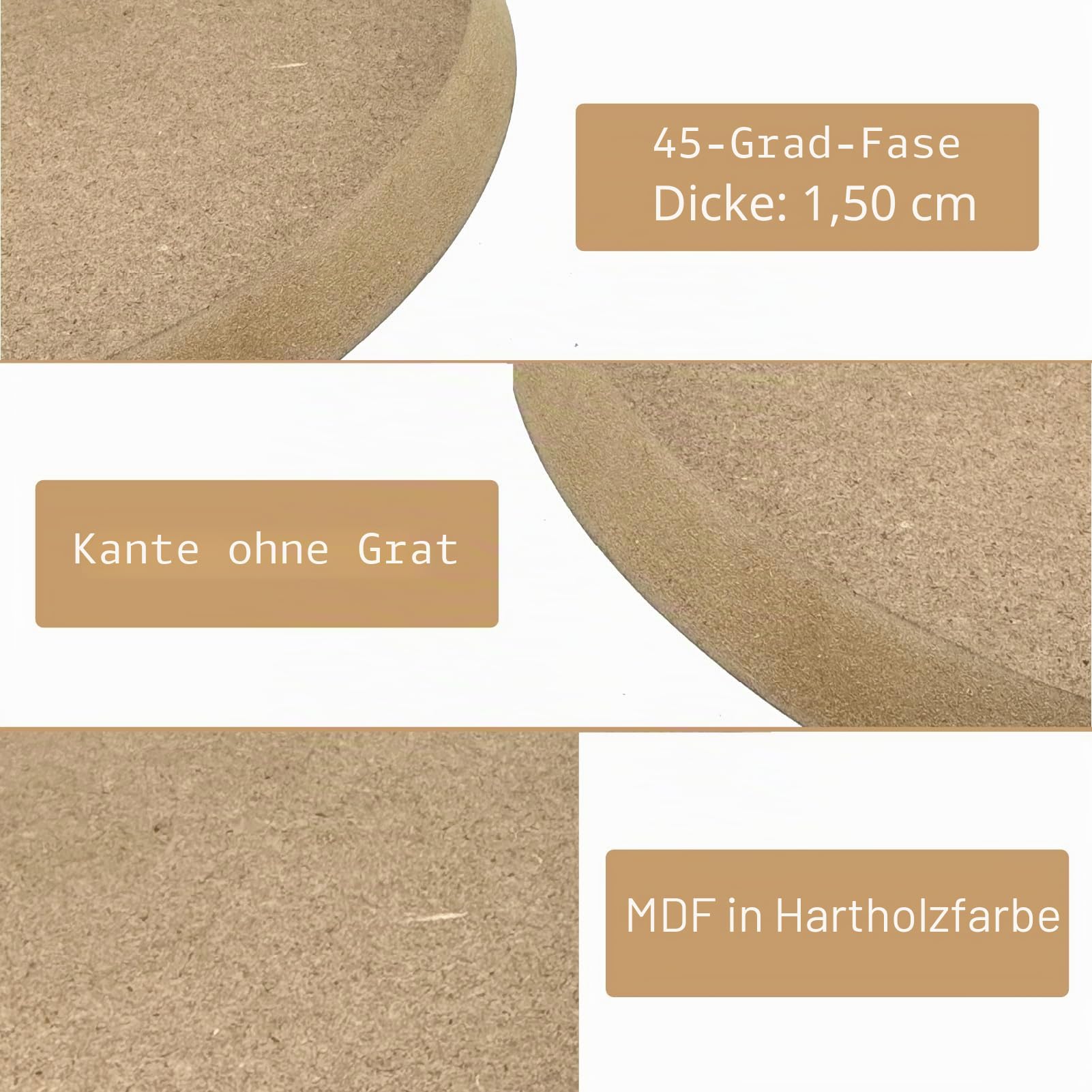CREATCABIN 5 Stück Runde Töpferformen Keramikplatten Formformen 5 Größen Holz Töpferformen Ton Töpferformwerkzeuge MDF Keramik Schalen Teller Slump Form Für Handbauplatten DIY Bastelbedarf