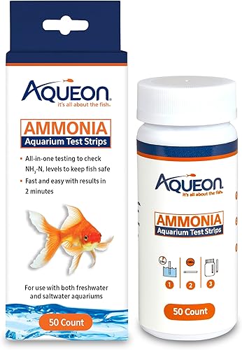 Miniatura 2 de Aqueon Tiras de prueba de amoníaco para acuario, 50 unidades
