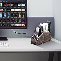 Vista 5 de Soporte de control remoto 5 compartimentos, piel sintética