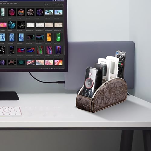 Miniatura 5 de Soporte de control remoto 5 compartimentos, piel sintética