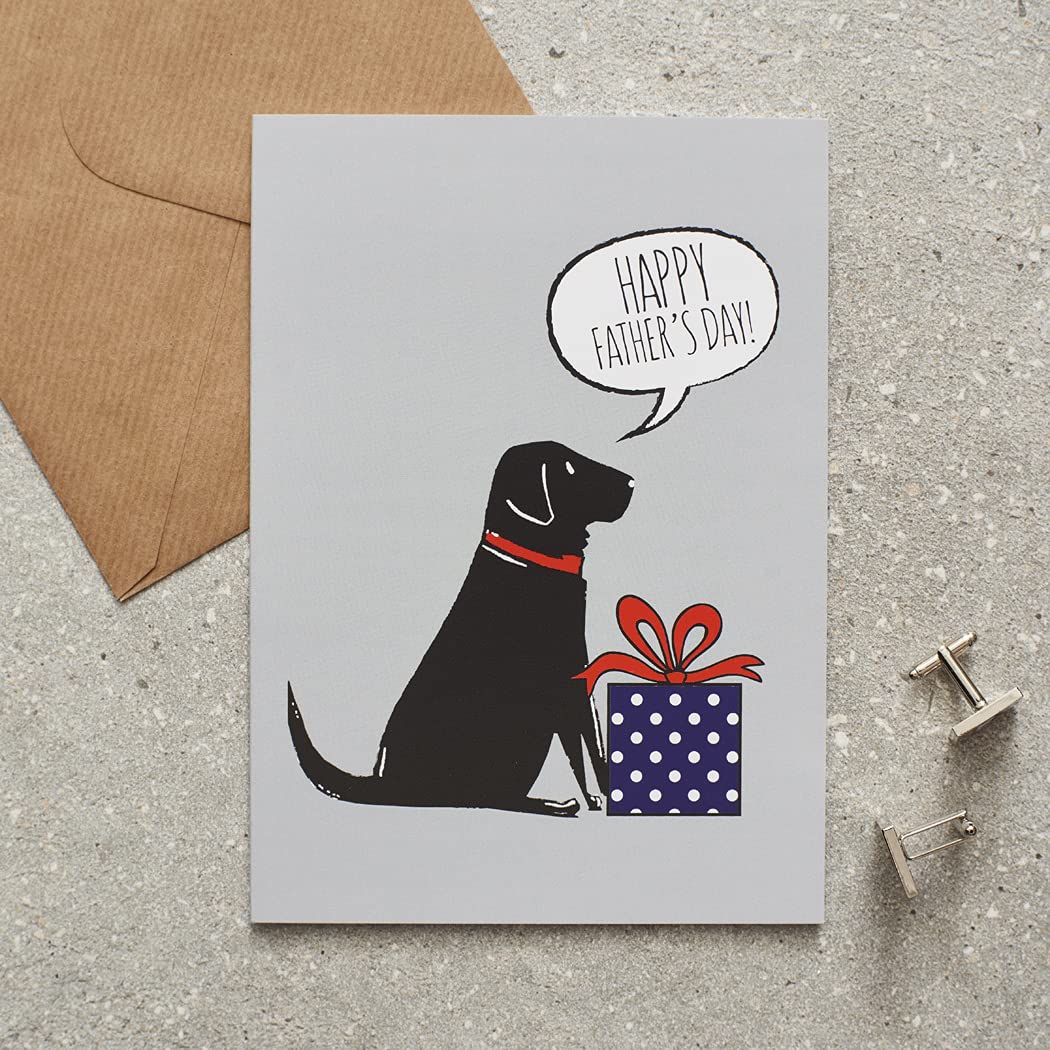 Sweet William Black Labrador Father's Day Card