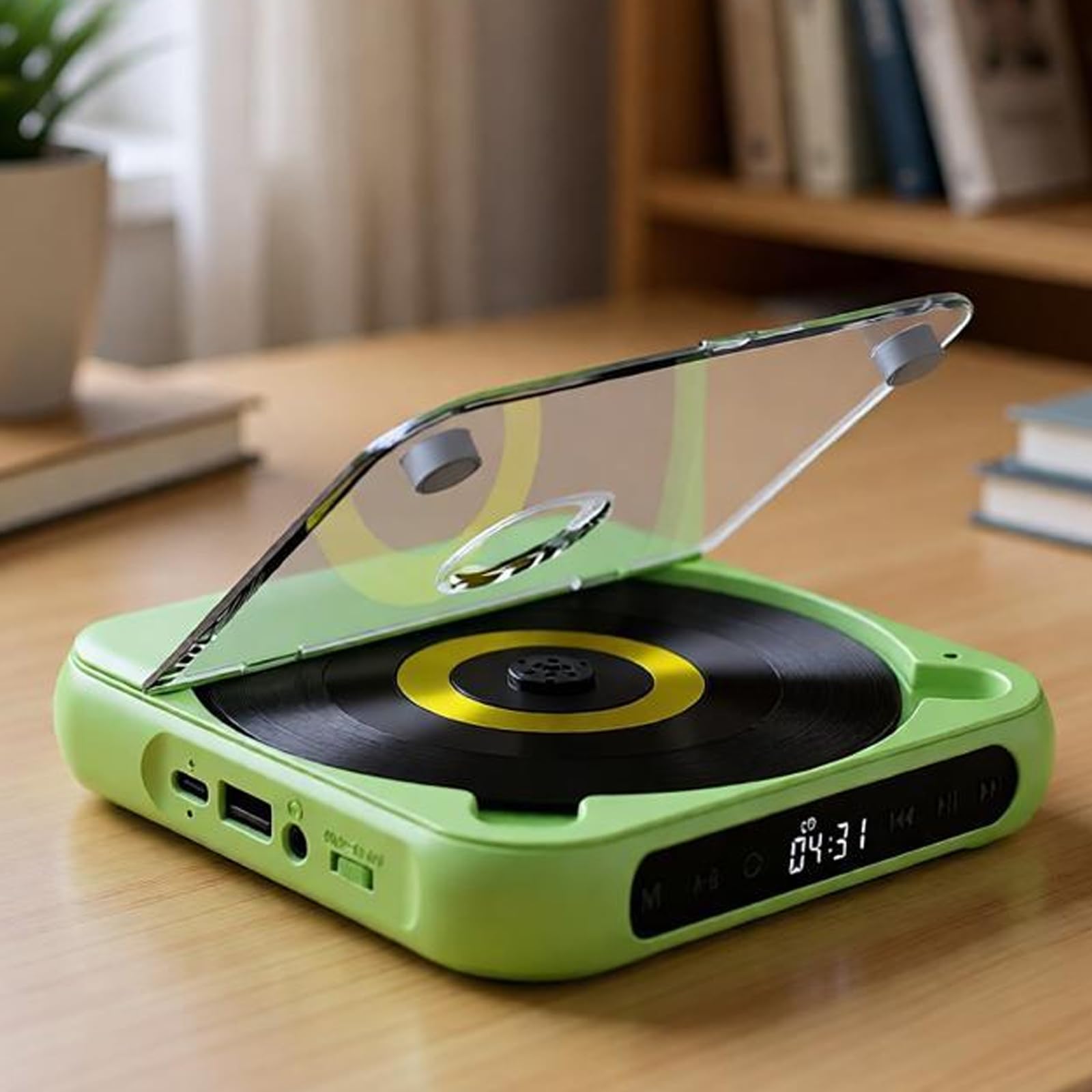 WDWDW Cassette Player Bluetooth CD Boombox Portable Radio Mini Album,Small Portable with 3.5mm Audio Interface,Includes Wired Headphones,Supports/ -R/ -RW/MP3/WMA